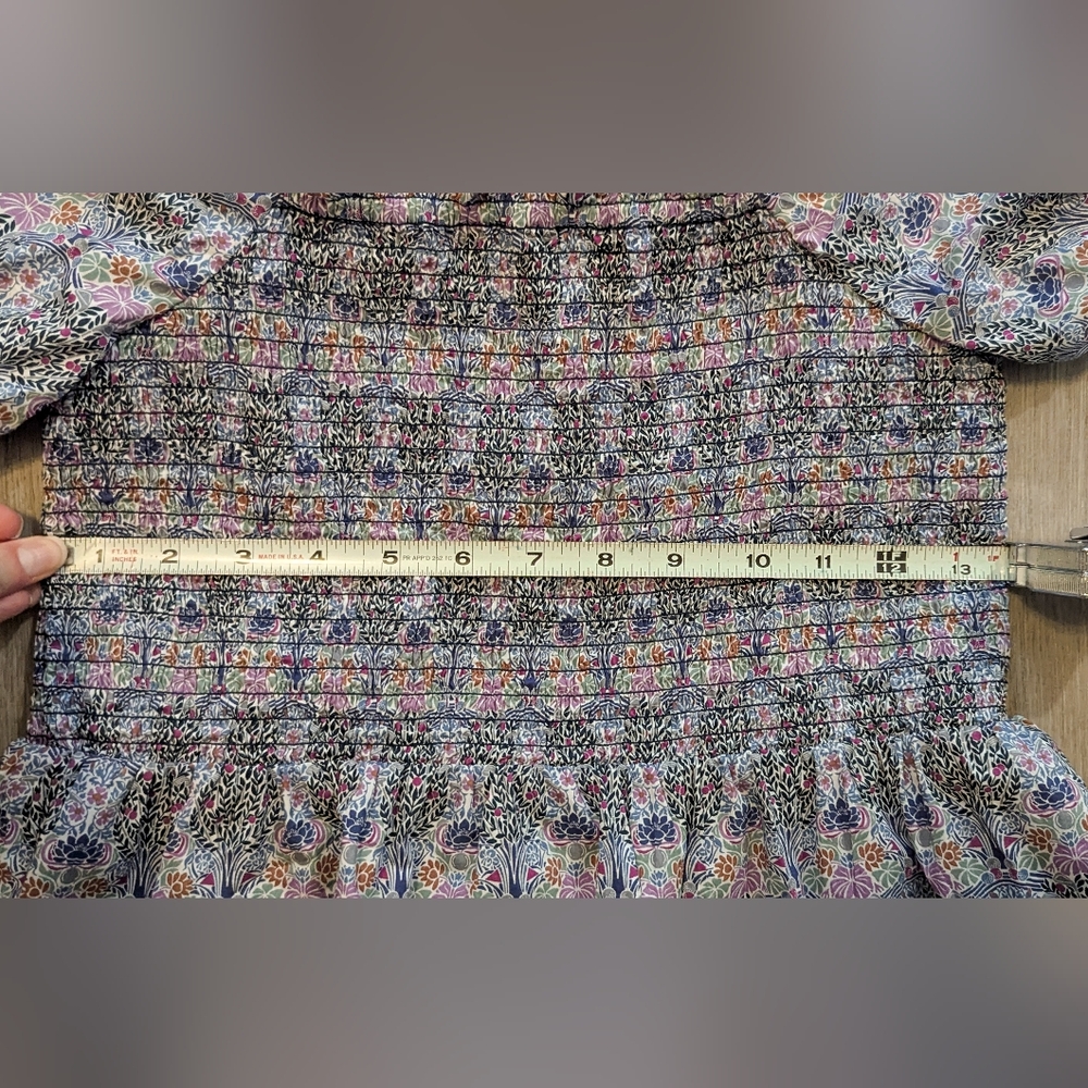 Women's Liberty x JCrew Floral Smocked Peplum Top Size Large EUC! - Picture 8 of 8